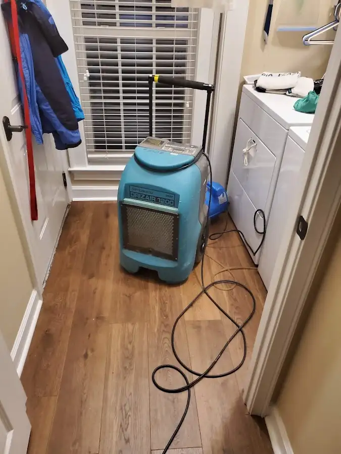 Commercial dehumidifier deployed for Flood Damage Cleanup in Harriman